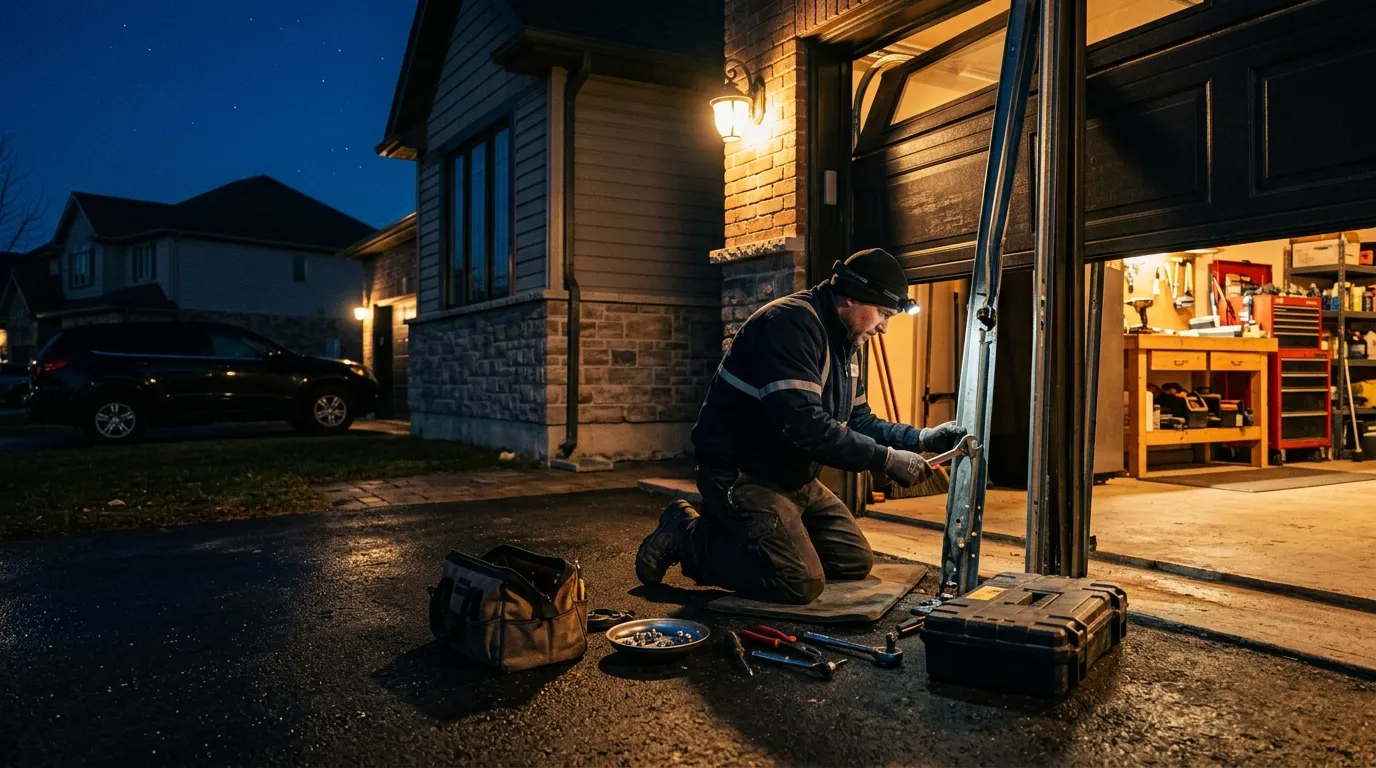 Garage door repair work in Oklahoma City, OK